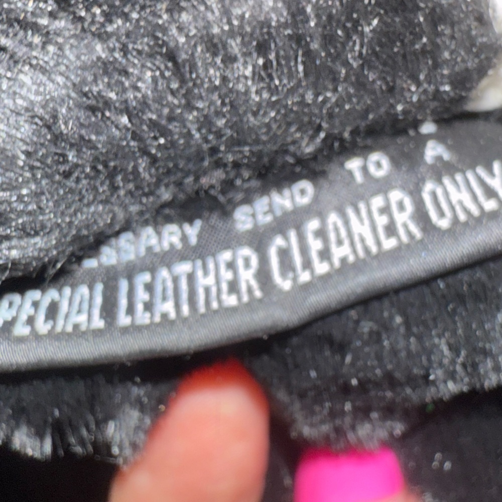 Y2K Wilsons Leather Faux Fur Lined Hooded Belted Coat Hollywood Glam Mob Wife - Picture 15 of 15